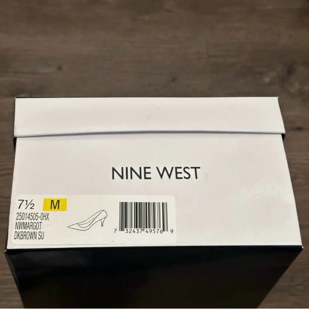 🤎 NWT! Brown Suede NINE WEST Marot Heels - Size 7.5